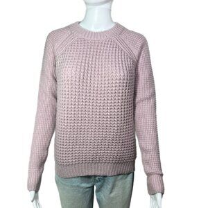 PRE-OWNED - Rebecca Taylor Lavender Waffle Wool Cashmere Blend Crewneck Sweater